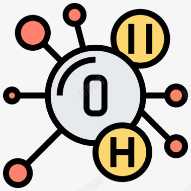 分子ca分子科学145线性颜色图标