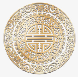 金色中国风圆圈装饰图案素材