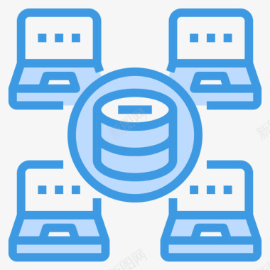 蓝色图标服务器网络技术27蓝色图标
