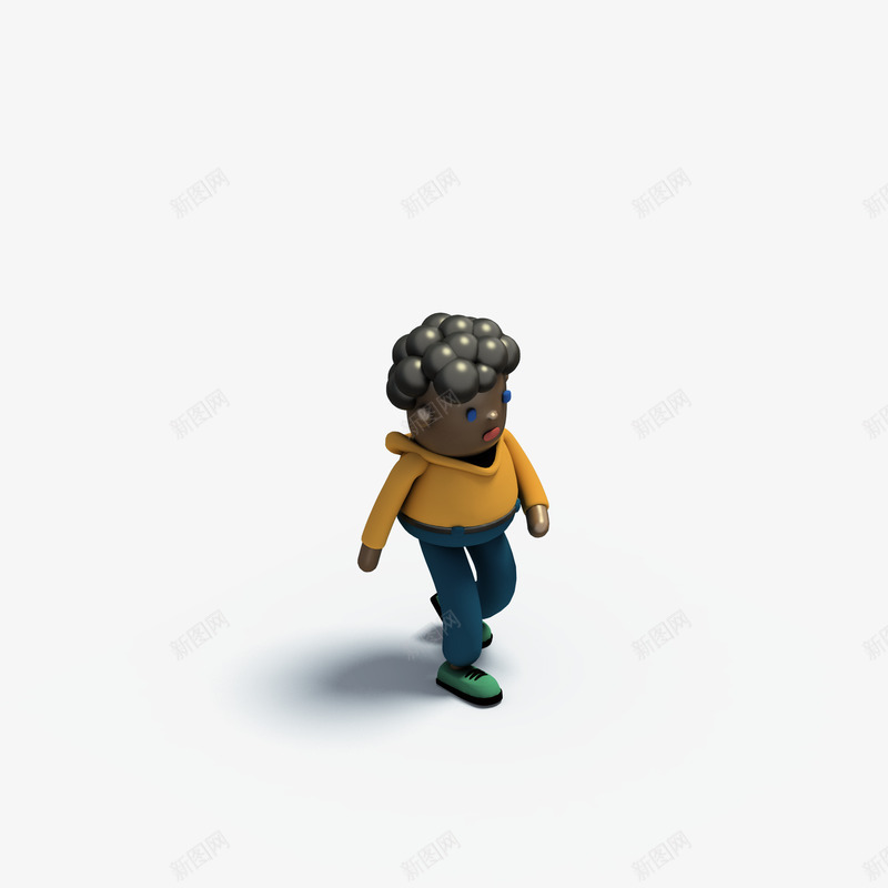 C4D人物小孩3D立体模型png免抠素材_88icon https://88icon.com 人物 小孩 立体 模型