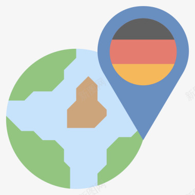 位置地理位置德国24平坦图标
