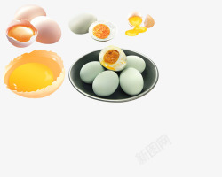 鸡蛋蛋黄蛋壳素材