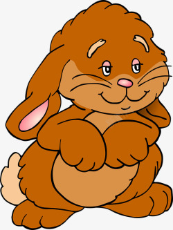 动物兔子有色漫画搞笑野兔兔素材