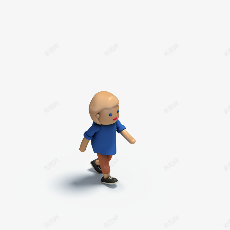 C4D人物小孩3D立体模型png免抠素材_88icon https://88icon.com 人物 小孩 立体 模型