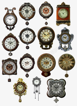 欧式壁钟钟表挂表素材
