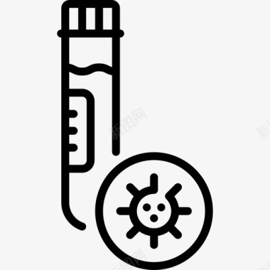 血液测试冠状病毒21型线性图标
