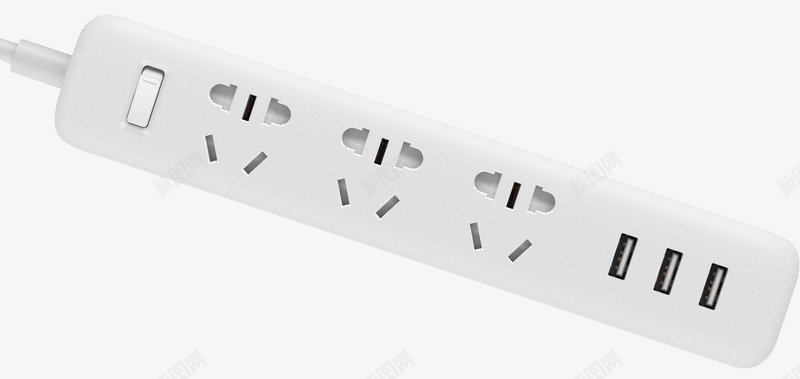 小米插线板含3口USB2A快充png免抠素材_88icon https://88icon.com 小米 插线 板含 口快
