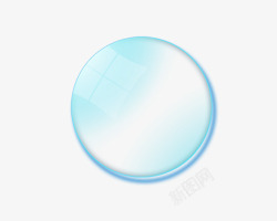 蓝色水晶按钮素材