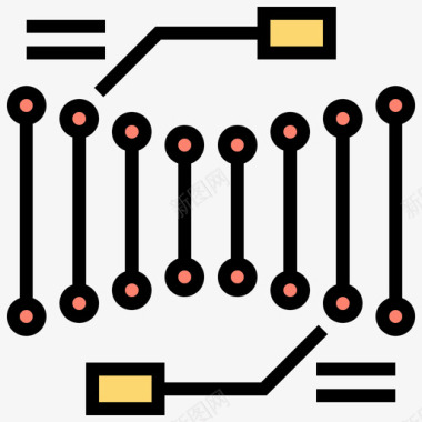 颜色颜料Dna结构献血76线性颜色图标