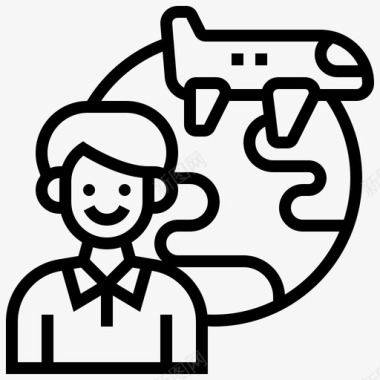 水墨数字8免扣路径数字游戏8线性图标