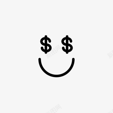 美元小图标钱美元表情图标