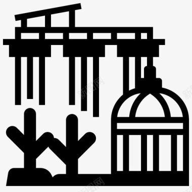 水下城市潜水元素雕文图标