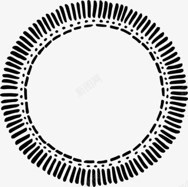 手绘部落图案波西米亚圆圈图标