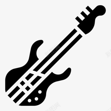 hifi低音低音吉他摇滚41字形图标