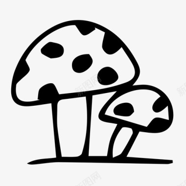蘑菇叶子植物图标