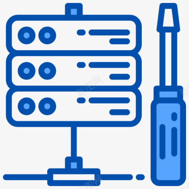 网络主机维护网络托管85蓝色图标