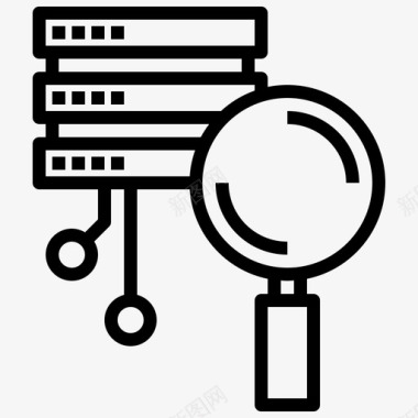 矢量数据分析块数据分析业务分析6线性图标