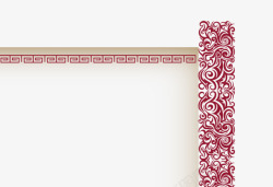 中国风古风古典传统手账花纹边框边角装饰底纹PS素材