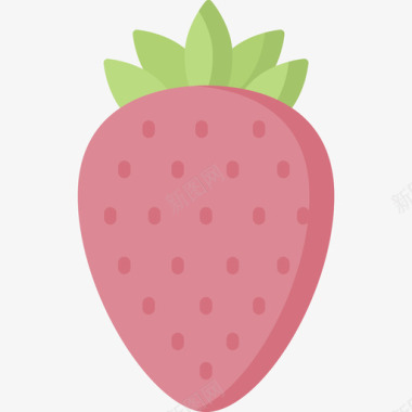 党徽标志素材草莓健康食品52扁平图标