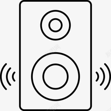 hifi低音扬声器音频音量图标