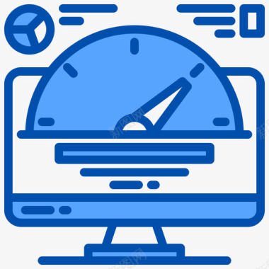 分析矢量图计算机数据分析25蓝色图标