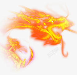 中国风金色龙古风水墨龙透明装饰PS合集素材