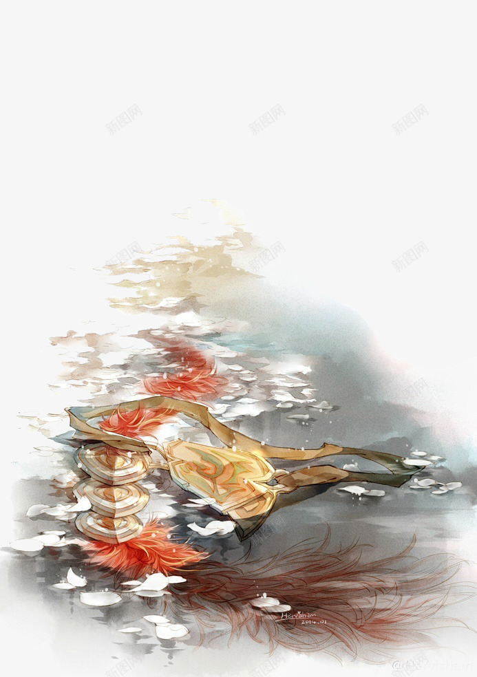 唯美水彩手绘古风花卉插画中国风装饰透明PS设计png免抠素材_88icon https://88icon.com 唯美 水彩 手绘 古风 花卉 插画 中国 国风 装饰 透明 设计