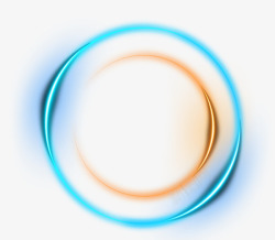 绚丽光圈圆环圆形光效科技感未来特效标志边框PSD分素材