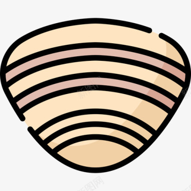过敏的蛤蜊过敏38线形颜色图标