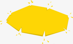 黄色扁平立体几何图素材