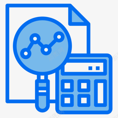 蓝色路标分析项目管理55蓝色图标