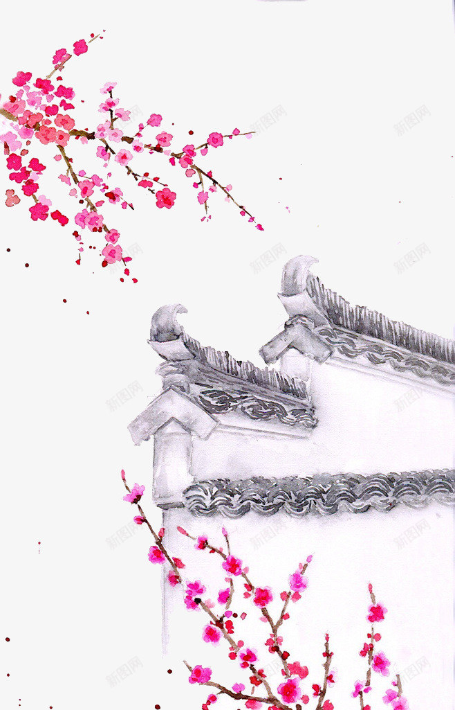 唯美水彩手绘古风花卉插画中国风装饰透明PS设计png免抠素材_88icon https://88icon.com 唯美 水彩 手绘 古风 花卉 插画 中国 国风 装饰 透明 设计