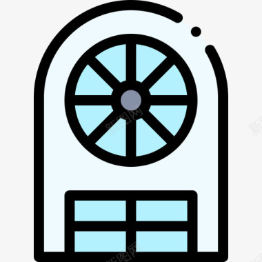 空气净化器空调8线性颜色图标