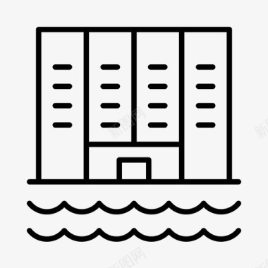 办公样机建筑中央商务区城市图标