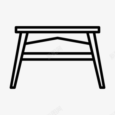 内部特写桌子装饰家具图标