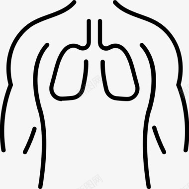肾脏器官肺解剖学生物学图标