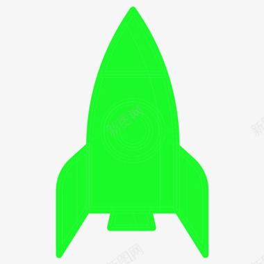 火箭萌版航空航天火箭rocket图标