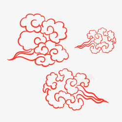 中国风传统古典古风祥云水纹纹样免扣透明PS后期设计素材