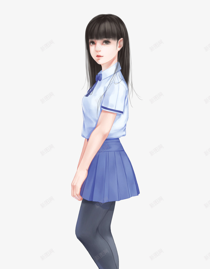 文静女生校服l21png免抠素材_88icon https://88icon.com 文静 女生 校服