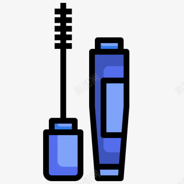 笔刷睫毛睫毛膏美127线性颜色图标