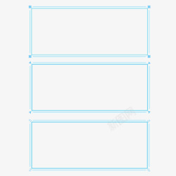 科幻科技边框蓝色现代几何文本框商务科技感方框免扣素材