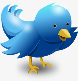 Twitter推鸟搞笑可爱蓝色消息传递社会动物素材