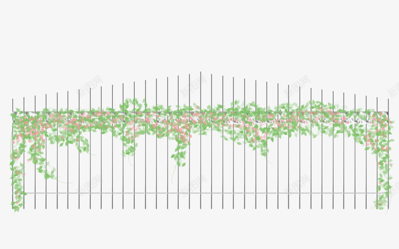 铁围栏花藤二次修改温书良png免抠素材_88icon https://88icon.com 围栏 花藤 二次 修改 温书