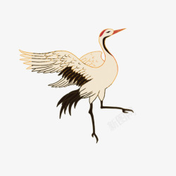 中国风仙鹤丹顶鹤古风古典免扣透明装饰PS设计素材