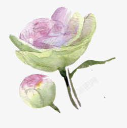 唯美清新森林系手绘花卉婚礼请柬卡片PSD免扣设计素材