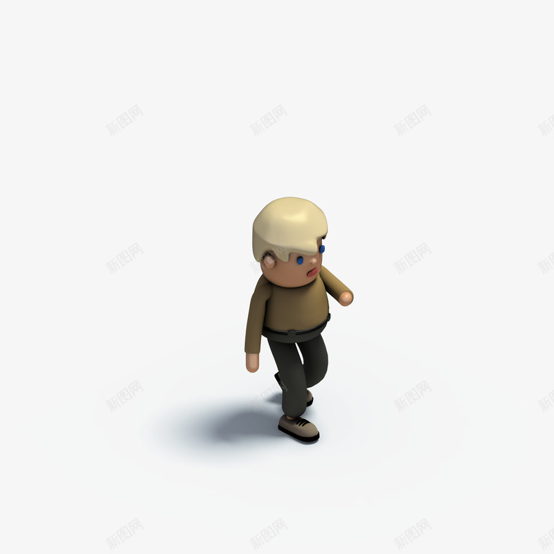 C4D人物小孩3D立体模型png免抠素材_88icon https://88icon.com 人物 小孩 立体 模型