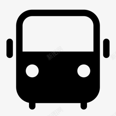 公交地铁标识交通公交车看房团大巴面性图标
