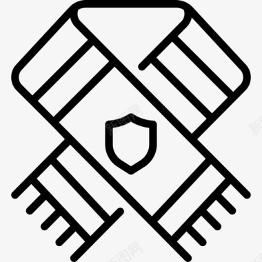 围巾围巾足球98直线型图标