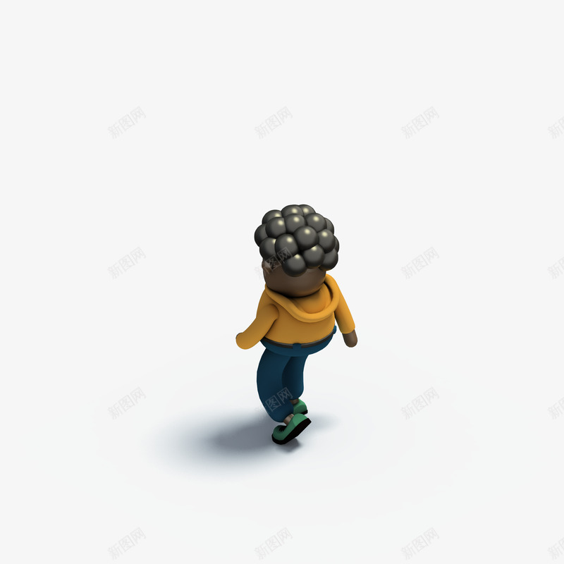 C4D人物小孩3D立体模型png免抠素材_88icon https://88icon.com 人物 小孩 立体 模型