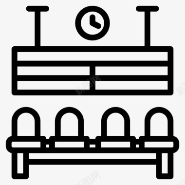 候车座位乘客客房图标